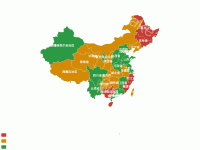 省市区县多级联动下钻 - category-work,series-map,visualMap