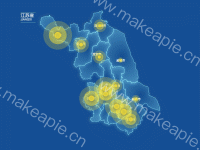 江苏省 - category-work,geo,graphic,series-effectScatter