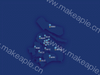 上海市地图 - category-work,geo,series-effectScatter,series-map,series-scatter,title,tooltip,visualMap