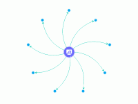 极坐标graph+lines数据关联图 - category-work,markLine,polar,series-graph,series-lines