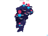 “绿色金融” - 江西省 - category-work,geo,legend,series-effectScatter,series-map,series-scatter,title,tooltip,visualMap