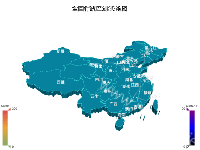 全国行政区划3D地图 - category-work,geo3D,series-lines3D,title,tooltip,visualMap