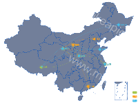 模拟飞行路线模块地图模块 - category-work,geo,legend,series-effectScatter,series-lines,tooltip