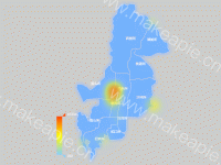 深圳市南山区地图结合热力图 - category-work,geo,series-heatmap,tooltip,visualMap