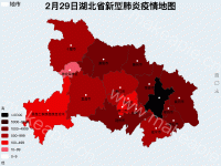 2月5日湖北省新型肺炎疫情地图 - category-work,legend,series-map,title,toolbox,visualMap