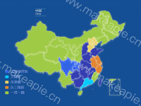 一带一路五大经济区下钻 - category-work,geo,graphic,series-effectScatter,series-map,tooltip,visualMap