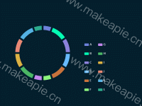 彩色环形图带边框 - category-work,legend,series-pie,tooltip