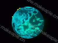 3D地球+扫描特效 - category-work,globe,series-scatter3D
