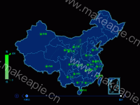 地图 - category-work,geo,series-effectScatter,series-lines,series-map,series-scatter,timeline,tooltip