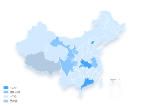带阴影中国热力图 - category-work,geo,series-map,tooltip,visualMap