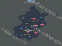 北京区划 - category-work,geo,series-effectScatter,series-map,title