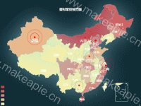 疑似窜货预警图 - category-work,geo,series-effectScatter,series-lines,series-map,title,visualMap