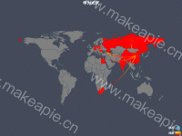 地球测试 - category-issue,geo,legend,series-effectScatter,series-lines,title