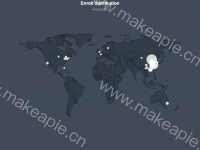 Enroll distribution - category-work,geo,series-scatter,title,tooltip,visualMap