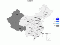 码农的苹果铺子全国快递发货图 - category-work,series-map,title,tooltip,visualMap