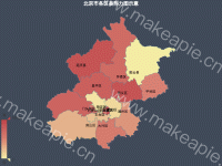 北京市各区县热力图示意 - category-work,series-map,title,visualMap