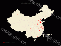 中国各省城市建设用地扩张强度 - category-work,geo,legend,series-effectScatter,title,tooltip,visualMap