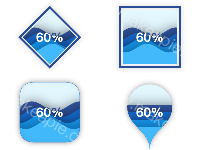 内置形状水球图 - category-work,series-liquidFill