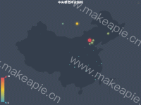 中央委员就学图 - category-work,geo,series-effectScatter,title,toolbox,visualMap