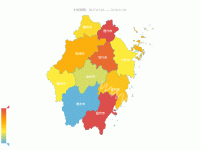 浙江风险地图 - category-work,series-map,title,visualMap