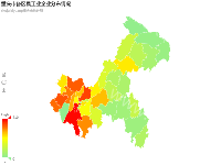 重庆市各区县工业企业分布情况 - category-work,series-map,title,toolbox,tooltip,visualMap