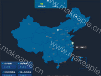 中国地图地点数据匹配 - category-work,geo,series-map,series-scatter,title,tooltip