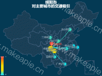 高英杰微创新作品 - category-work,geo,series-effectScatter,series-lines,series-scatter,title,tooltip,visualMap